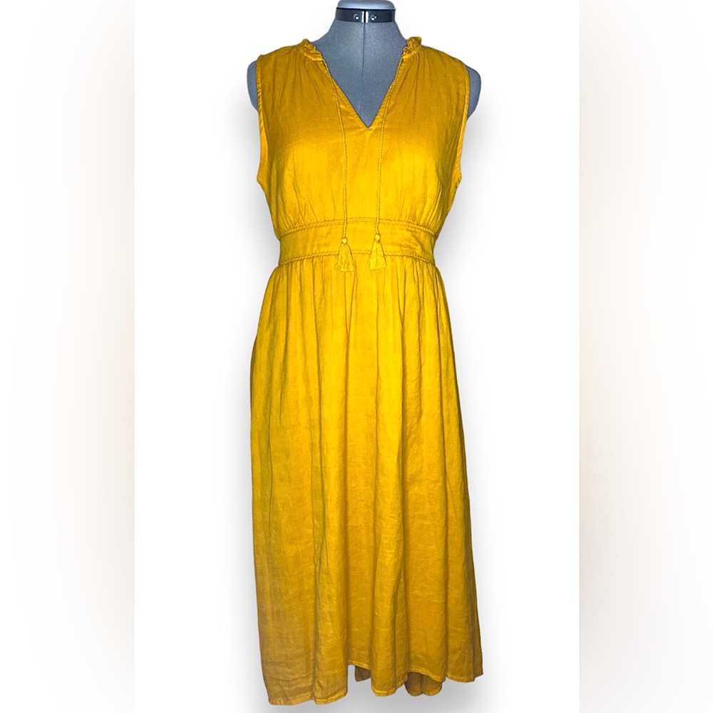 Old Navy Mustard sleeveless yellow maxi dress